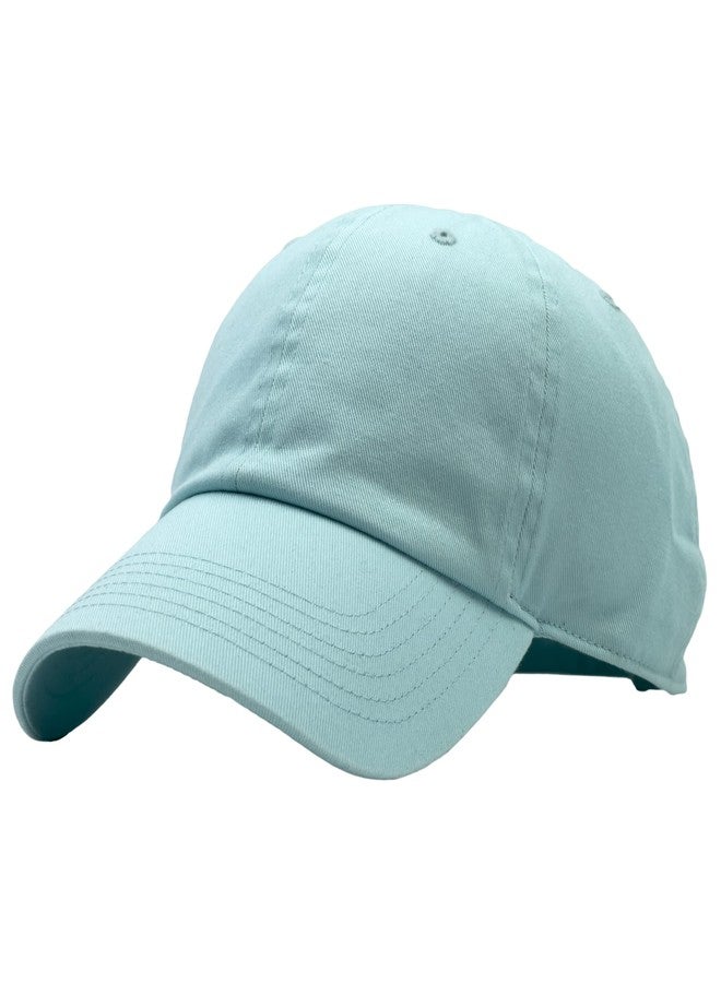 Utmost Unisex Classic Low Profile Cotton Baseball Cap Plain Blank Camoflauge Soft Unconstructed Adjustable Size Dad Hat (Aqua) - Image 1